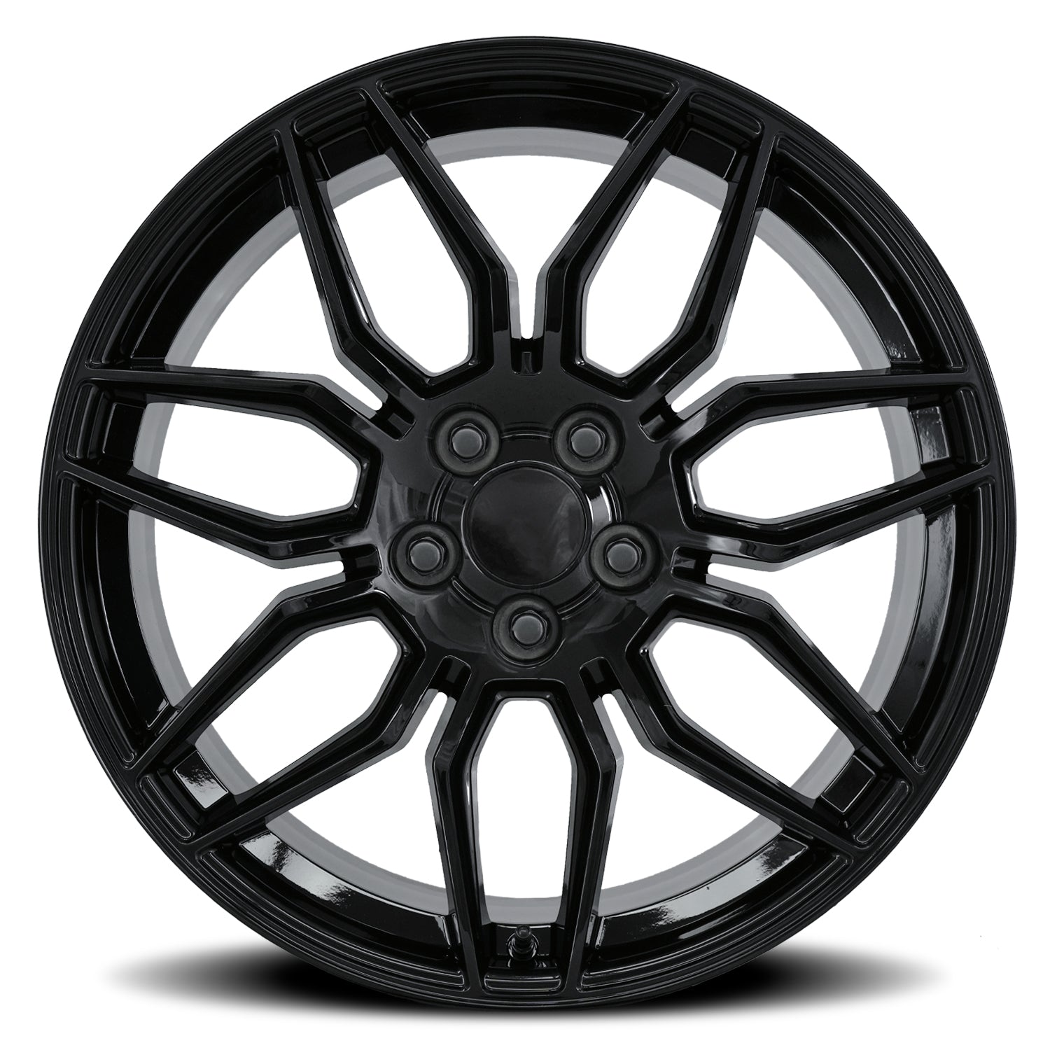 FR 401 – C8 ZO6 CORVETTE REPLICA WHEELS-Gloss Black 20x12 5x4.75 + 59 HB 70.3