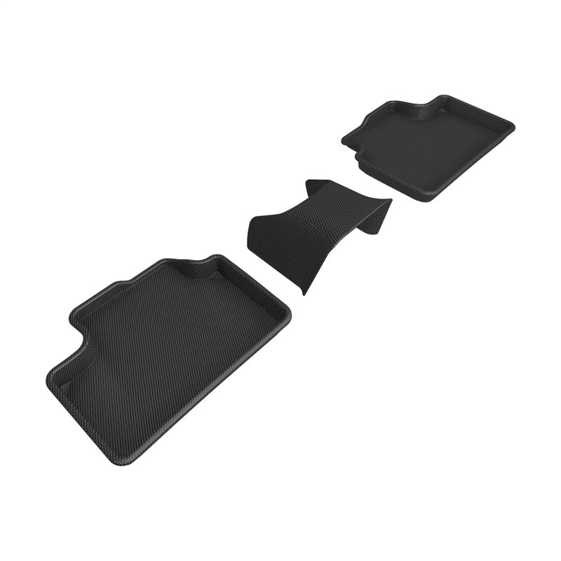 3D Maxpider 22-24 Volvo XC40 Recharge Kagu 2nd Row Floormat - Black-SR1 Performance