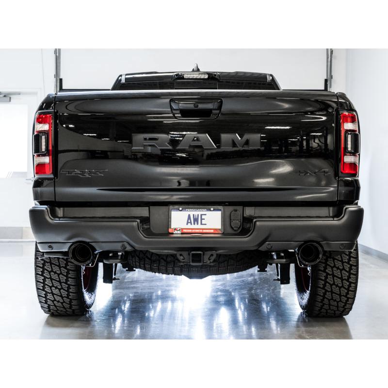 AWE Tuning 2021 RAM 1500 TRX 0FG Cat-Back Exhaust - Diamond Black Tips