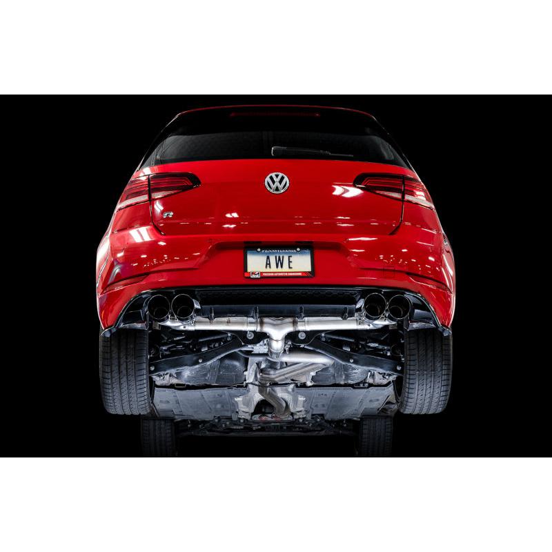 AWE Tuning MK7.5 Golf R Track Edition Exhaust w/Diamond Black Tips 102mm