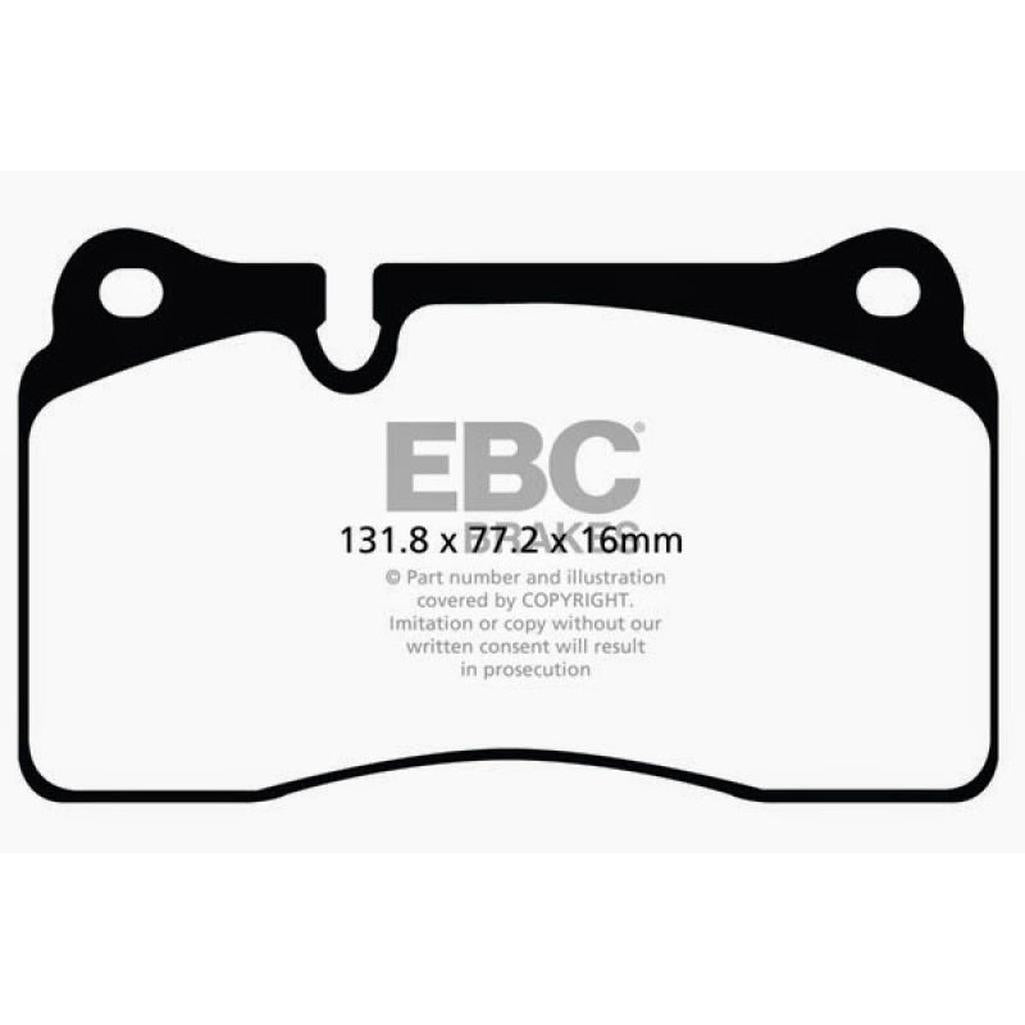 EBC Brakes Redstuff Ceramic Low Dust Brake Pads for Audi TT RS Quattro (Part Number DP32070C)