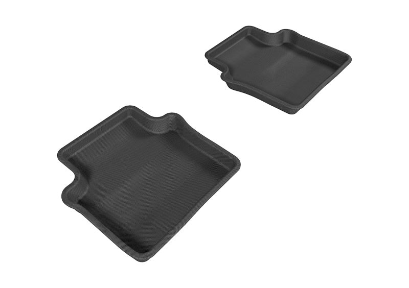 3D MAXpider 2007-2010 Chrysler Sebring Sedan Kagu 2nd Row Floormats - Black-SR1 Performance