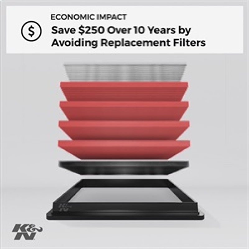 K&N Replacement Air Filter for 11-12 Chrysler Town & Country / Dodge Grand Caravan / 11 VW Routan-SR1 Performance