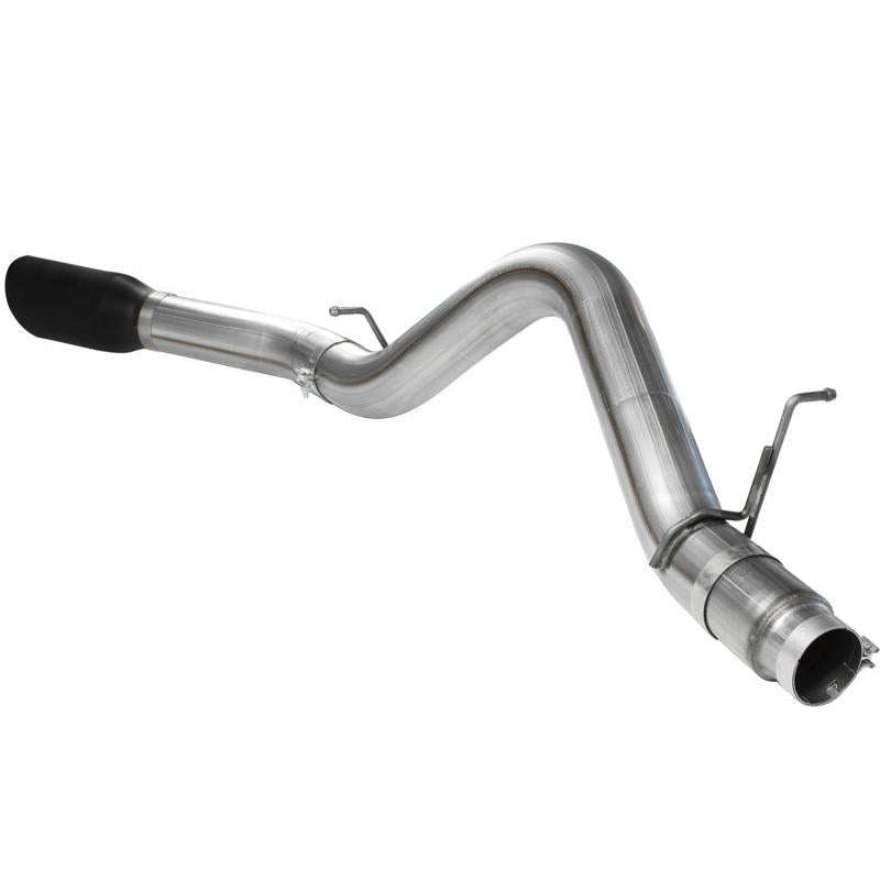 aFe MACHForce XP Exhaust 5in DPF-Back SS 11-13 GM Diesel Trucks V8-6.6L (td) (LML) (Blk Tip)-SR1 Performance