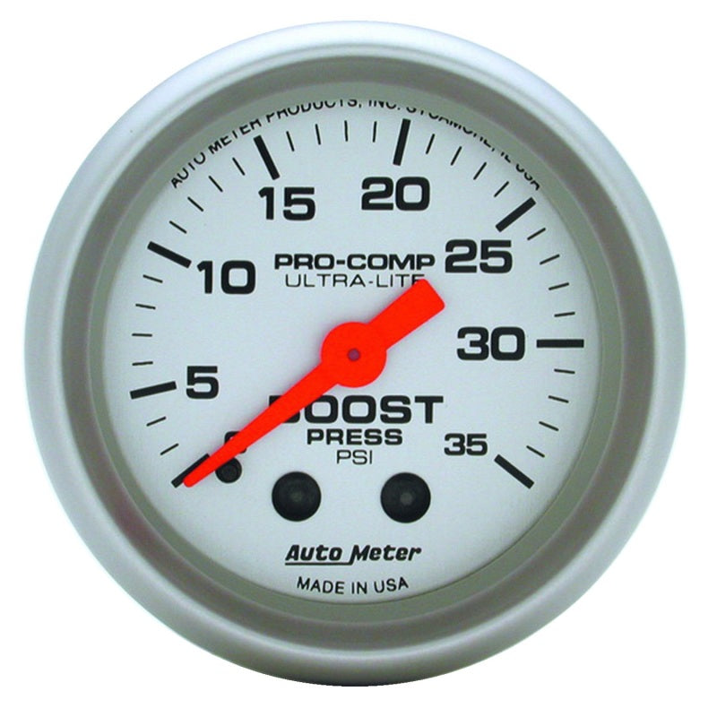 Autometer Ultra-Lite 52mm 35 PSI Mechanical Boost Gauge-SR1 Performance