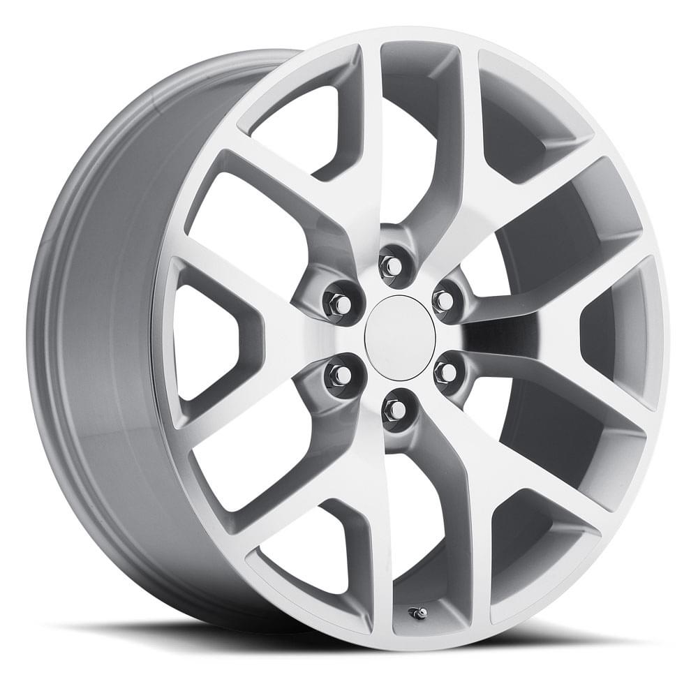 FR 44 – GMC SIERRA REPLICA WHEELS – TBSS FITMENT – SILVER MACHINED FACE