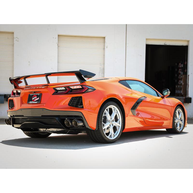 aFe MACH Force-Xp 3in to 2-1/2in 304SS Cat-Back (No NPP) 2020 Chevy Corvette (C8) 6.2L - Carbon Tip-SR1 Performance