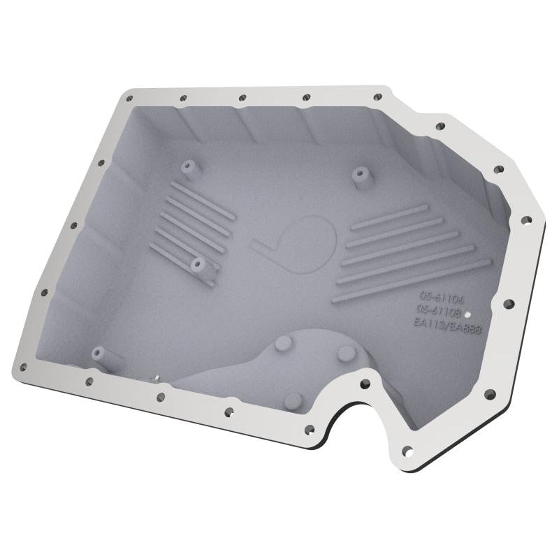 aFe 05-19 VW 1.8L/2.0L w/o Oil Sensor Engine Oil Pan Black POWER Street Series w/ Machined Fins-SR1 Performance