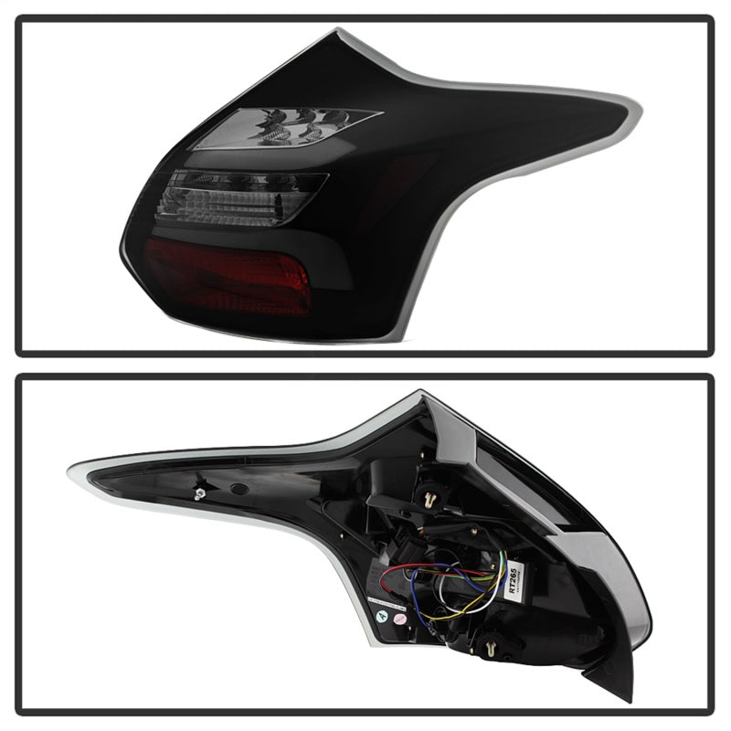 Spyder 12-14 Ford Focus 5DR LED Tail Lights - Black Smoke (ALT-YD-FF12-LED-BSM)-SR1 Performance