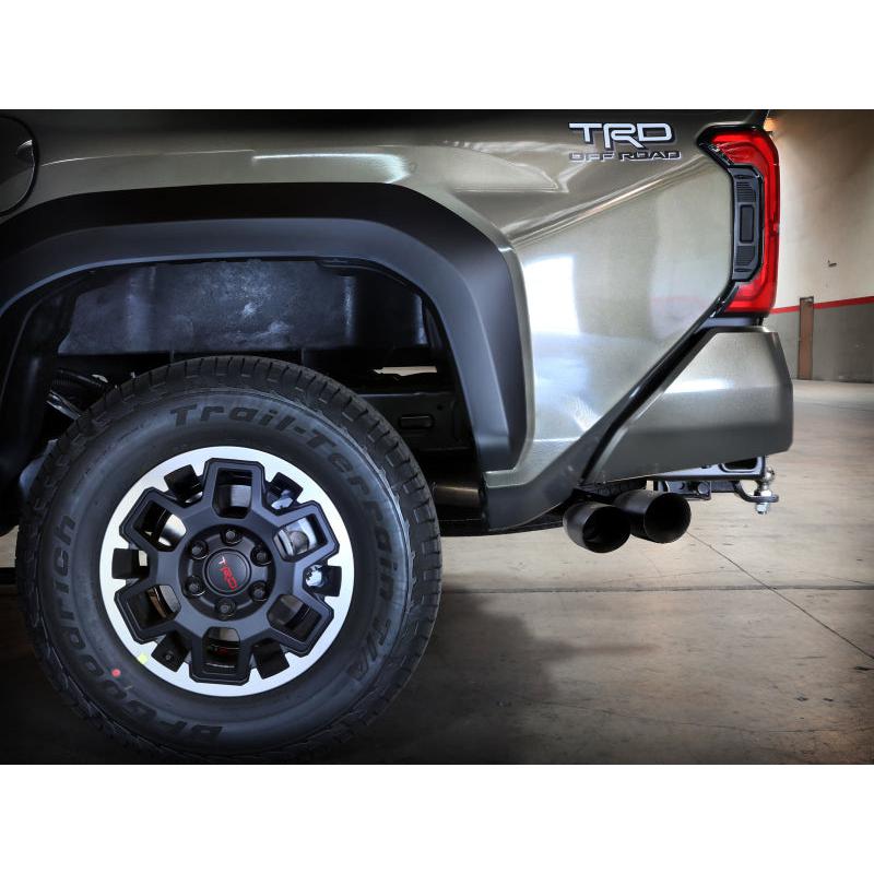 aFe 2024 Toyota Tacoma L4 2.4L Vulcan Series 2.5-3in 304 SS Steel Cat-Back Exhaust w/Black Tips-SR1 Performance