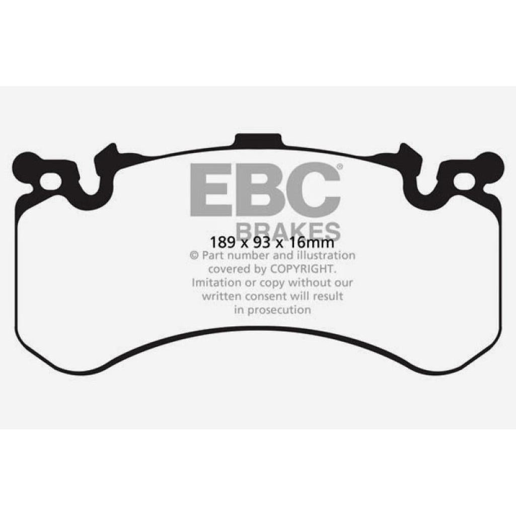 EBC Redstuff Ceramic Low Dust Front Brake Pads for Audi A8 Quattro and S Models – Part Number DP32158C