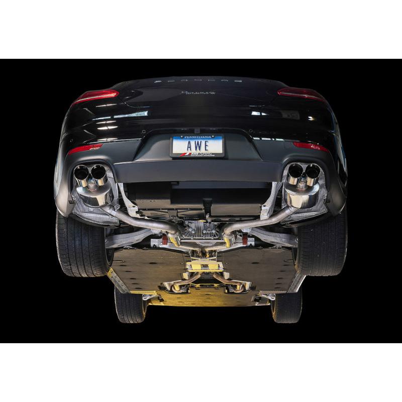 AWE Tuning Panamera 2/4 Track Edition Exhaust (2011-2013) - w/Chrome Silver Tips