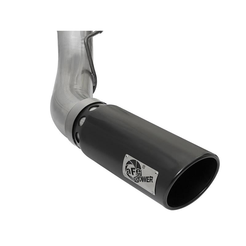 aFe Large Bore-HD 5in DPF Back 409 SS Exhaust System w/Black Tip 2017 Ford Diesel Trucks V8 6.7L(td)