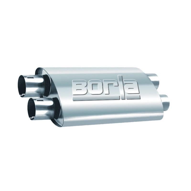 Borla 2.50in Dual In/Out 19in x 9.5in x 4in PRO-XS Muffler