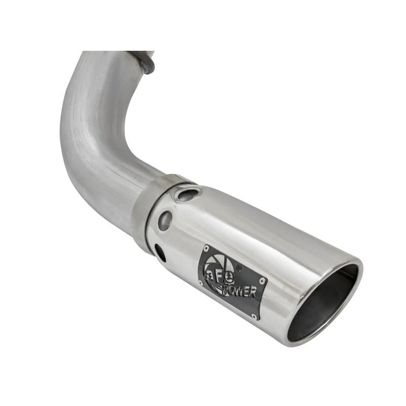 aFe LARGE Bore HD Exhausts 4in DPF-Back SS-409 2016 Nissan Titan XD V8-5.0L CC/SB (td)