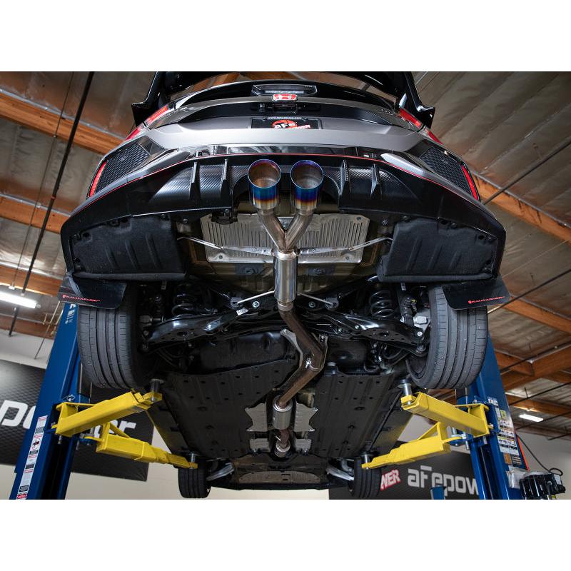 aFe Takeda 2.5in 304SS Axle-Back Exhaust System 17-19 Honda Civic Type R L4-2.0L (t) - BL Flame Tip-SR1 Performance