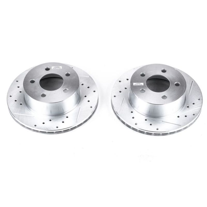 Power Stop 90-99 Jeep Cherokee Front Evolution Drilled & Slotted Rotors - Pair-SR1 Performance