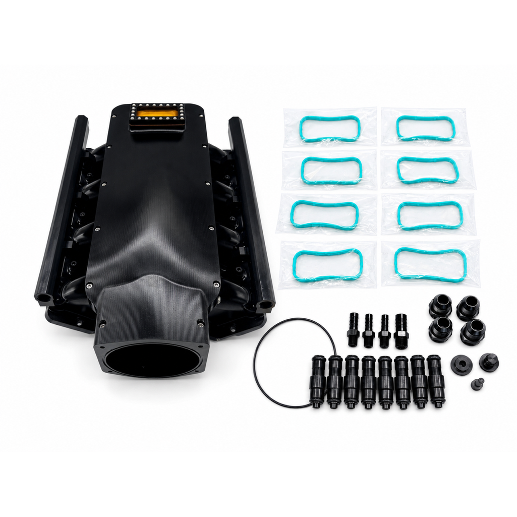Granatelli Motor Sports ZILLA Black Billet LS Intake Manifold – 120mm Inlet