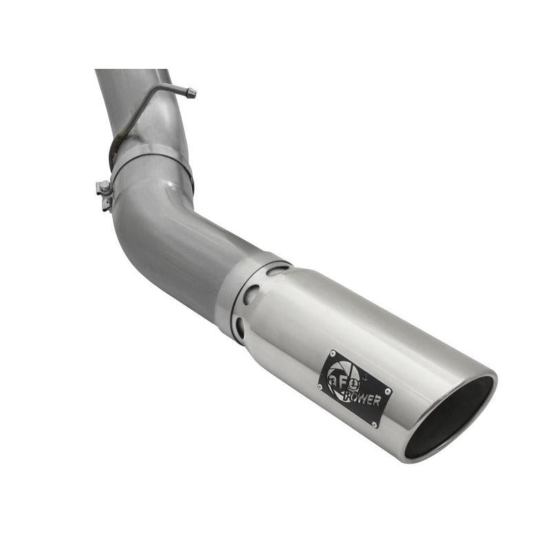 aFe LARGE Bore HD 5in Exhausts DPF-Back SS w/ Pol Tips 16-17 GM Diesel Truck V8-6.6L (td) LML/L5P