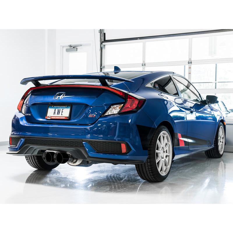 AWE Tuning 2016+ Honda Civic Si Track Edition Exhaust w/Front Pipe & Dual Diamond Black Tips