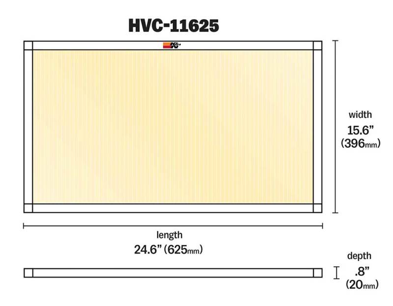 K&N HVAC Filter - 16 x 25 x 1-SR1 Performance