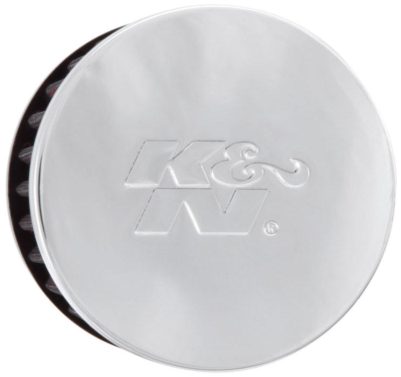 K&N 1.375 inch ID 3 inch OD 2.5 inch H Clamp On Crankcase Vent Filter-SR1 Performance