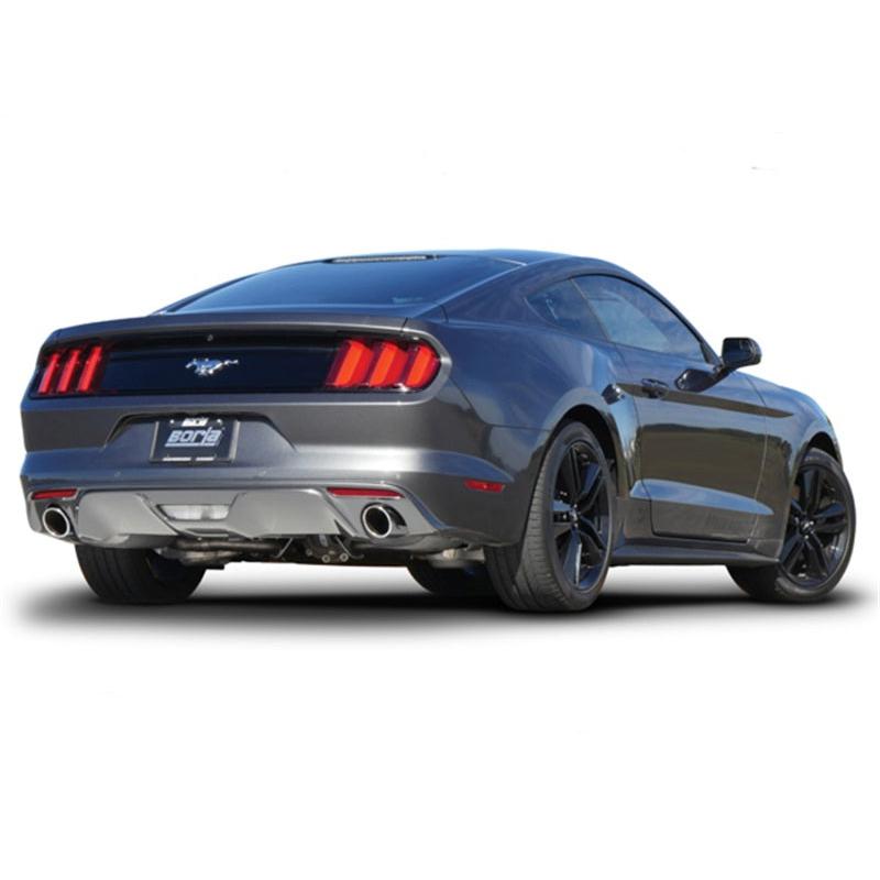 Borla Cat Back 15-17 Ford Mustang 3.7L V6 MT/AT 2.25in Pipe 4in Single Round Rolled Tips-SR1 Performance