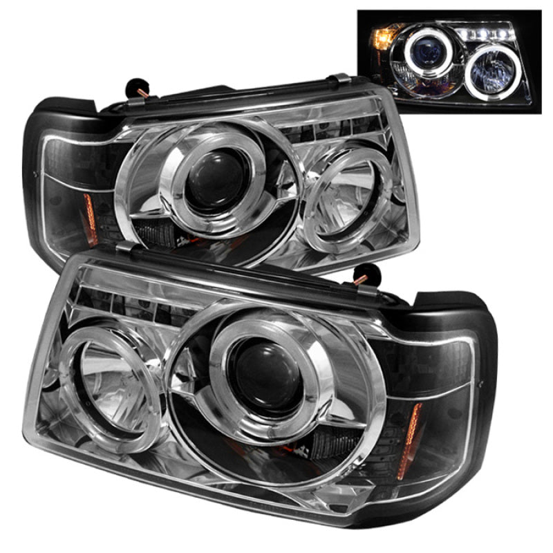 Spyder Ford Ranger 01-11 1PC Projector Headlights LED Halo LED Chrm PRO-YD-FR01-1PC-HL-C-SR1 Performance