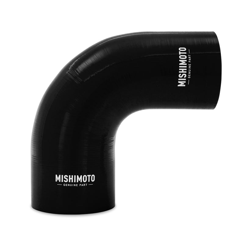 Mishimoto Silicone Reducer Coupler 90 Degree 3.5 Inch to 4 Inch - Black