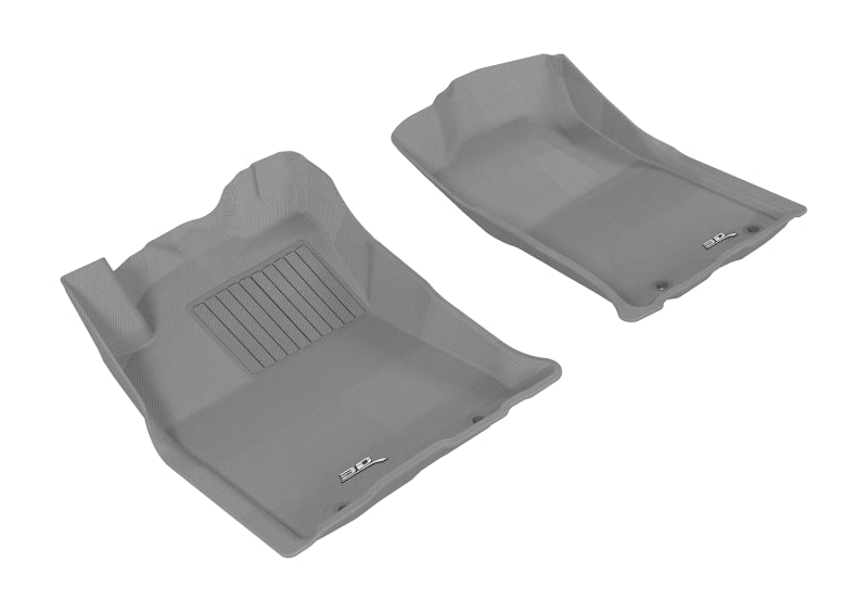 3D MAXpider 2012-2015 Toyota Tacoma Double Cab Kagu 1st Row Floormat - Gray-SR1 Performance