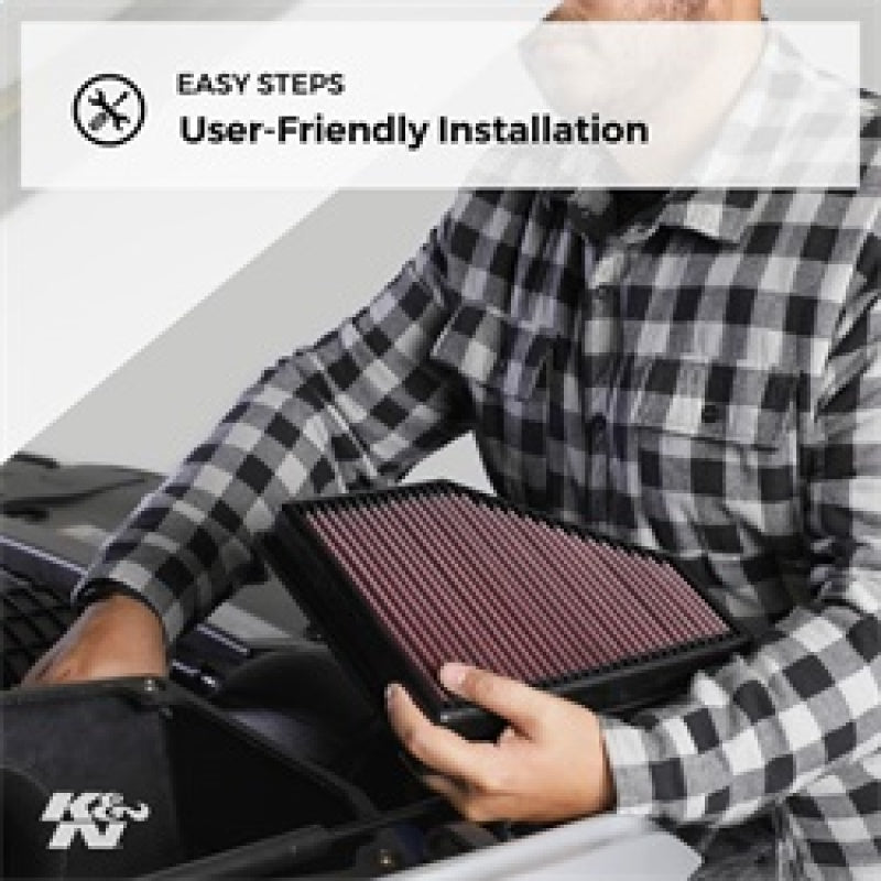K&N 17-18 Hyundai Santa Fe Sport L4-2.4L F/I Drop In Air Filter-SR1 Performance