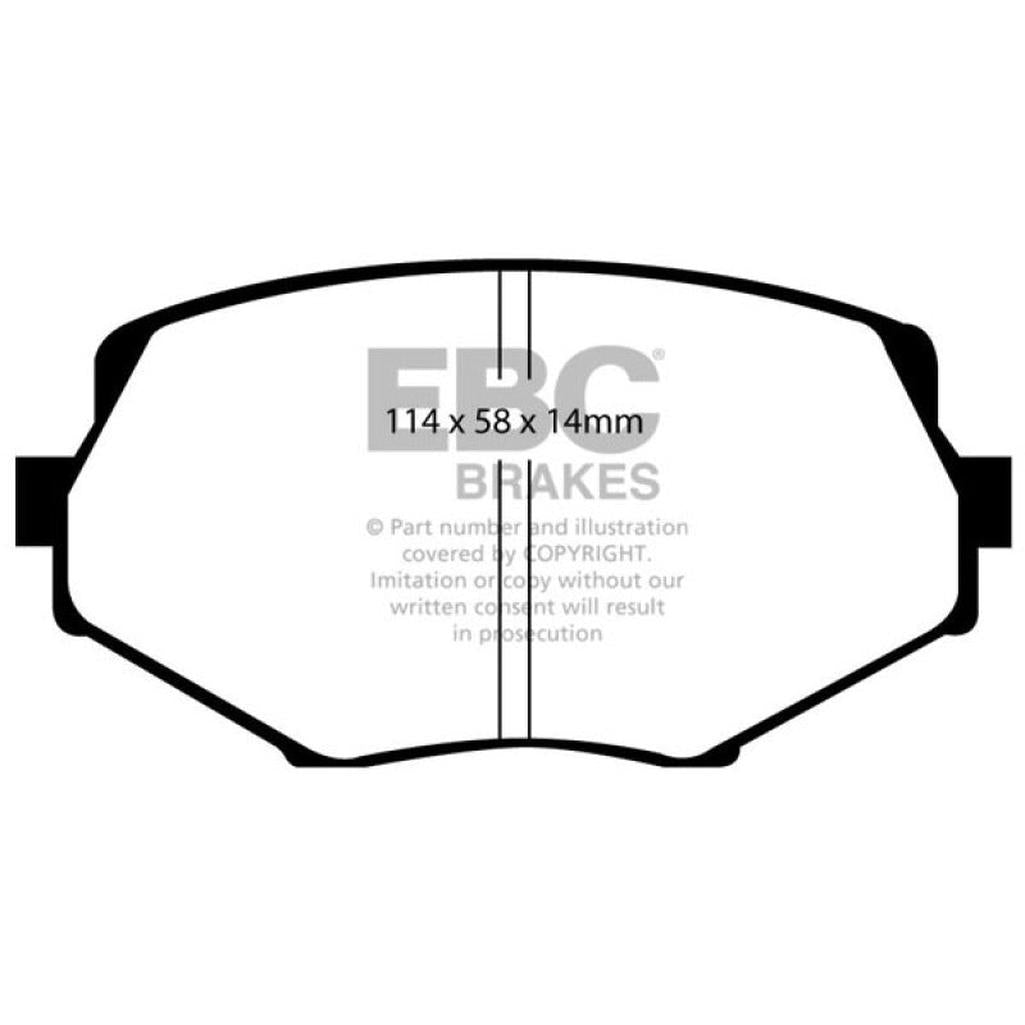EBC Redstuff Ceramic Low Dust Front Brake Pads for Mazda Miata (Part No. DP31002C)