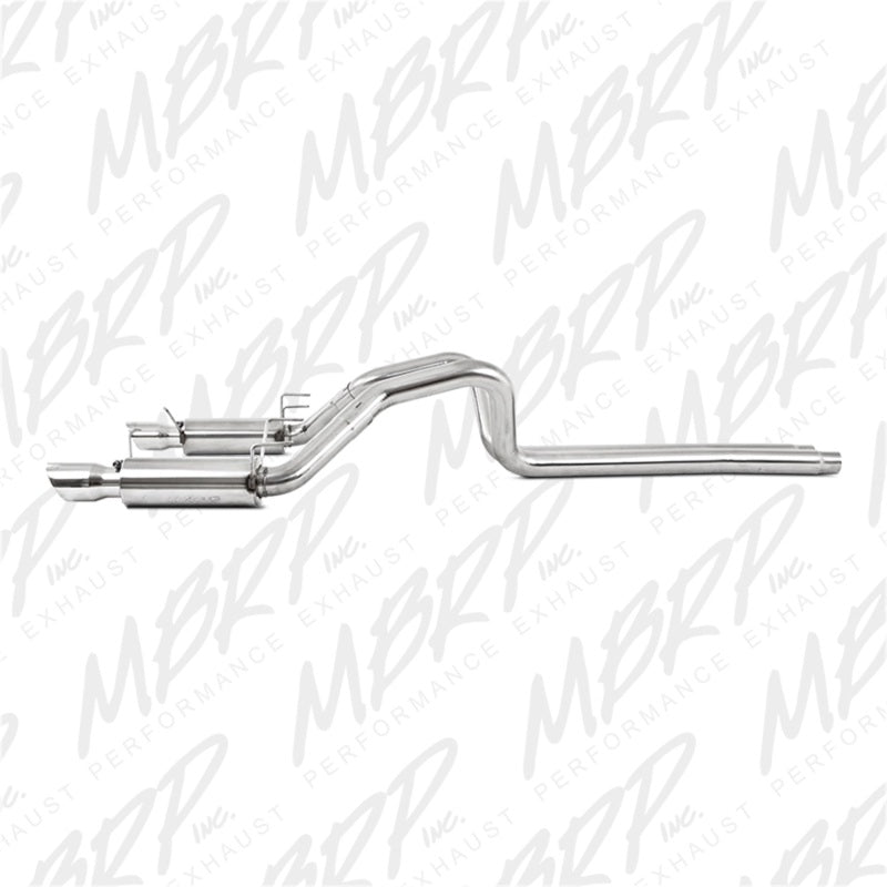 MBRP 11-12 Ford Shelby GT 500 T304 3in Cat Back Dual Split Rear Race Version 4.5in Tips-SR1 Performance