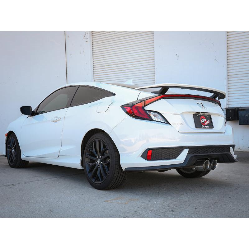 aFe Takeda 2.5in 304SS Cat-Back Exhaust System 17-20 Honda Civic SI Coupe L4-1.5L (t) - Polished Tip-SR1 Performance
