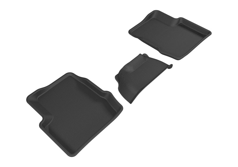 3D MAXpider 2015-2019 Fiat 500X Kagu 2nd Row Floormats - Black-SR1 Performance
