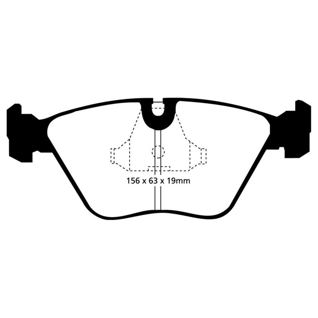 EBC Bluestuff NDX Full Race Front Brake Pads for BMW Z3 1995-2002 and More - Part Number DP5689NDX