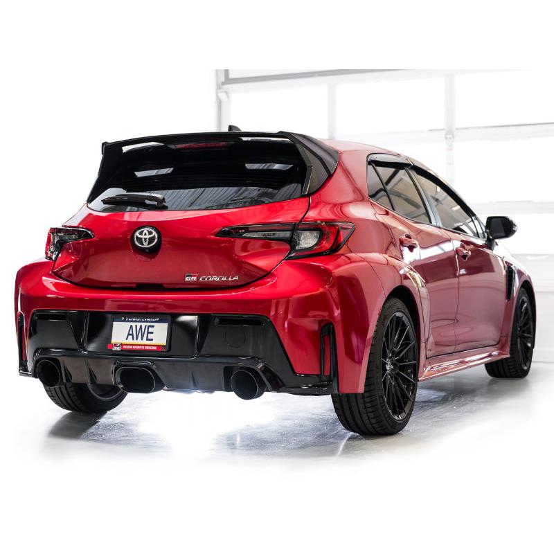 AWE Tuning 2023+ Toyota GR Corolla Touring Edition Exhaust - Diamond Black Tips-SR1 Performance