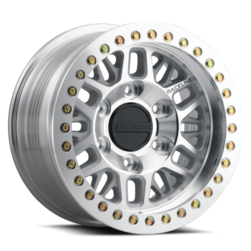 Raceline RT951M Ryno 17x9 Inch Machined Beadlock Wheel with -38mm Offset and 5x127 Bolt Pattern