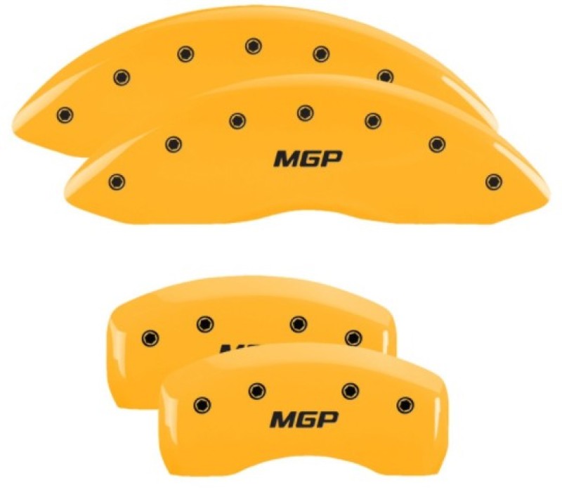 MGP 36027SMGPYL Aluminum Caliper Covers for Lincoln Nautilus * Yellow Finish with Black Engraving