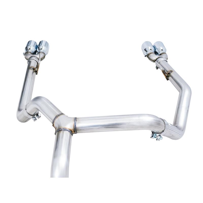 AWE Tuning 4th Gen GM 1500 5.3L 0FG Catback Split Rear Exit (w/ Bumper Cutouts) - Quad Chrome Tips