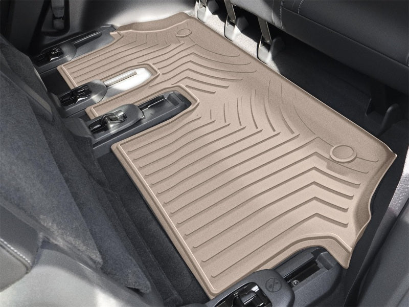 WeatherTech FloorLiner DigitalFit for Infiniti QX80 and Nissan Armada, Second Row Rear Floor Mat, Tan - Part 4519055