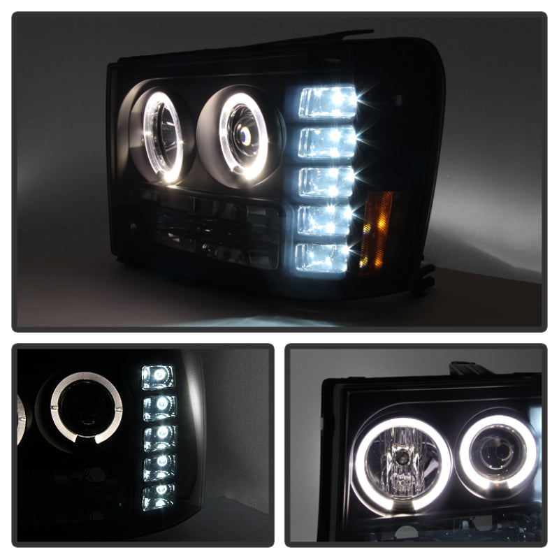 Spyder GMC Sierra 1500/2500 07-13 Projector Headlights LED Halo- LED Blk Smke PRO-YD-GS07-HL-BSM-SR1 Performance