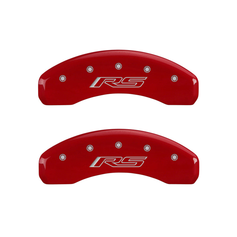 MGP 4 Caliper Covers Engraved Front & Rear Gen 5/RS Red finish silver-SR1 Performance
