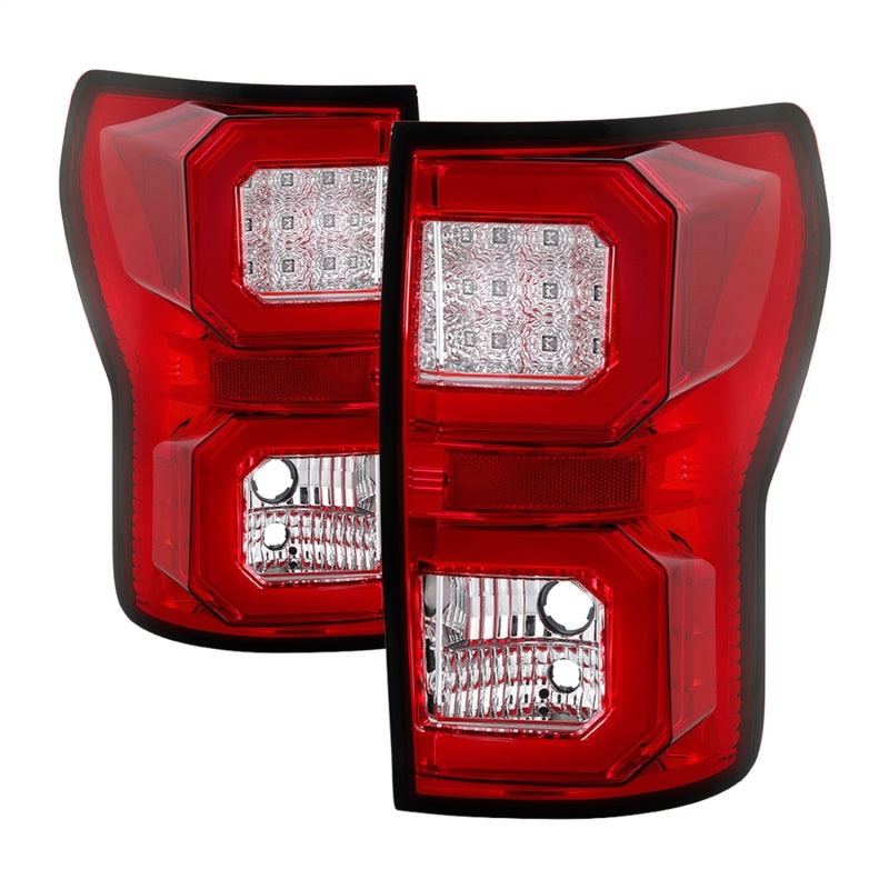 Spyder 07-13 Toyota Tundra V2 Light Bar LED Tail Lights - Red Clear ALT-YD-TTU07V2-LB-RC-SR1 Performance