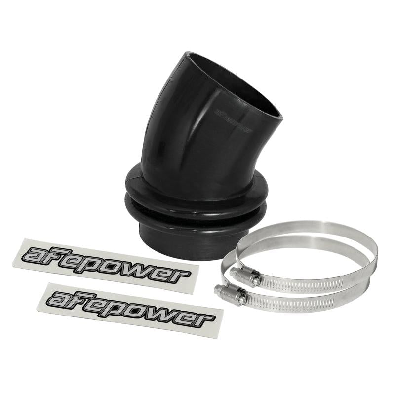 aFe Magnum FORCE Silicone Coupling Kit 3-1/2in ID x 30 Deg. Bellows Elbow - Black-SR1 Performance