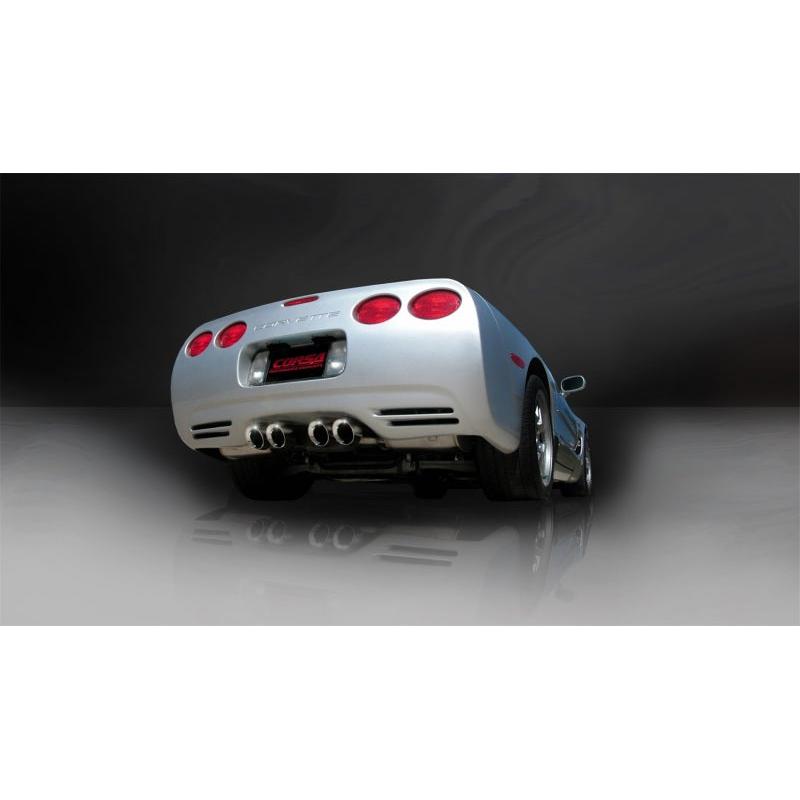 Corsa 1997-2004 Chevrolet Corvette C5 Z06 5.7L V8 Polished Sport Axle-Back Exhaust-SR1 Performance