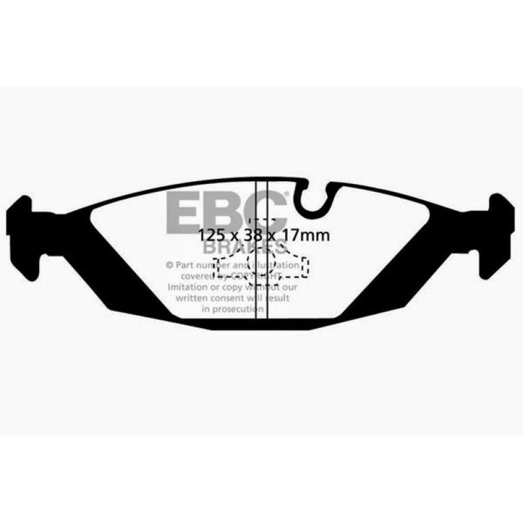 EBC Greenstuff Rear Brake Pads for BMW 318i, 325i, and 325is (Part No. DP2447)