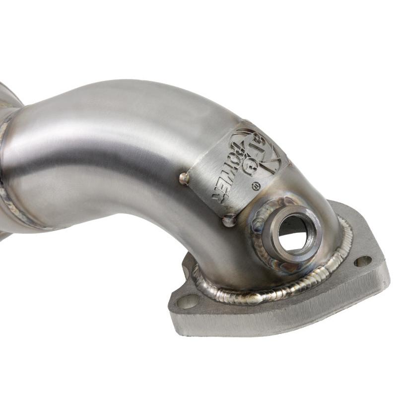 aFe 09-13 MINI Cooper S (R56) L4 1.6L (t) Twisted Steel Down Pipe 2-1/2in 304 Stainless Steel w/ Cat