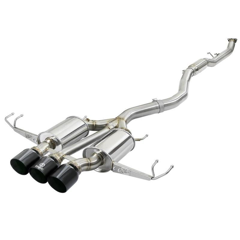 aFe Takeda 3in 304 SS Cat-Back Exhaust w/ Tri-Black Tips 17-18 Honda Civic Type R L4 2.0L (t)-SR1 Performance
