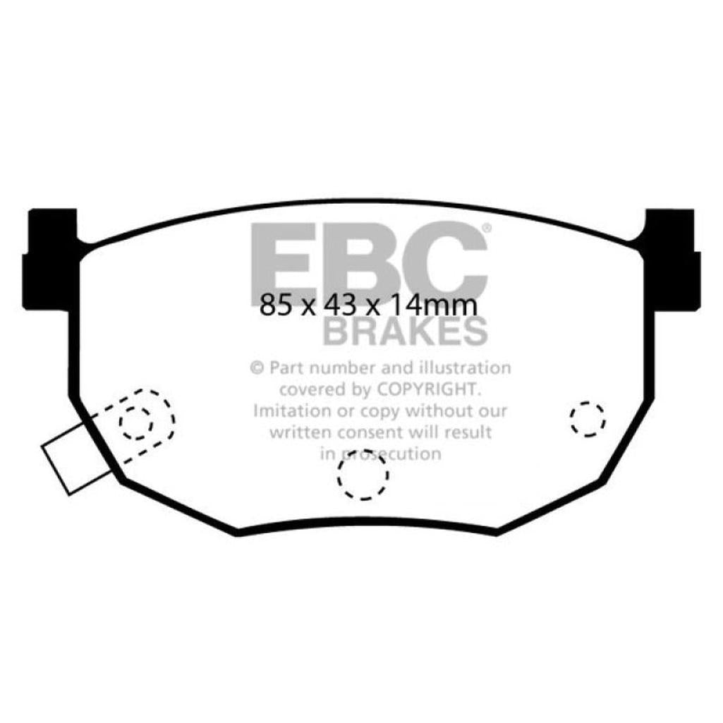EBC Ultimax2 Rear Brake Pads for Nissan 240SX and Hyundai Elantra 2.0 (Part UD272)